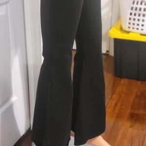 Chic Black Wide Leg Women's Pants
